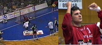 Nikolaj Jacobsen scheitert am hervorragenden Eisenacher Schlu�mann Scheie.