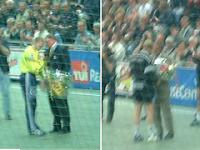 Unter gro�em Jubel der Fans wurden Axel und  Wolle verabschiedet.