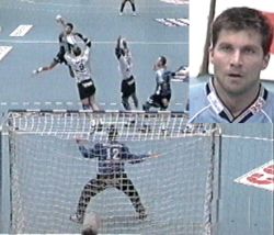 Daniel Stephan trifft zum 3:1 f�r Lemgo.