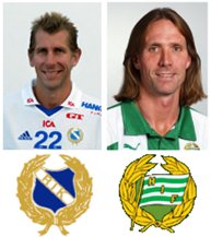 Trafen heute erstmals in der Elitserien aufeinander: Magnus Wislander (l.) und Staffan Olsson.