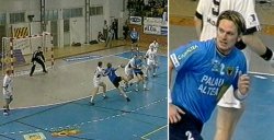 In der 40. Minute wurde es noch einmal eng: Claus M�ller Jakobsen traf zum 16:19.