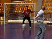 Henning Fritz lie� Stefan Raab  kaum eine Chance.