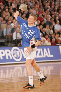 Linksau�en Gudjon Valur Sigurdsson ist bester Saison-Torsch�tze der Handball-Bundesliga.