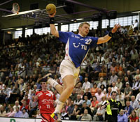 Bester Torsch�tze der Handball-Bundesliga: Gudjon Valur Sigurdsson.