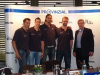 Saisoner�ffnungspressekonferenz: Stefan L�vgren, Dominik Klein, Lars Krogh Jeppesen, Thierry Omeyer und Noka Serdarusic