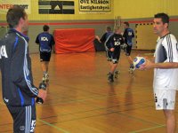 Gespr�ch zwischen Trainer und Kapit�n: Magnus Wislander und Stefan L�vgren