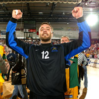 Dejan Peric (hier noch in Diensten von Celje Pivovarna Lasko) hat bereits die Champions League gewonnen.