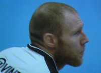 Ales Pajovic kam zun�chst  nur in der Deckung ins Spiel.