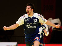 Nikola Karabatic jubelt �ber einen seiner acht Treffer.