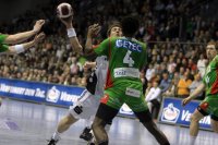 Einen schweren Stand hatten Marcus Ahlm und seine Kollegen in der B�rdelandhalle.