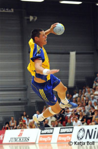 Kim Andersson war bei der zweiten Partie bester Torsch�tze mit sechs Treffern.