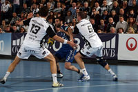 Die Kieler Abwehr hatte Ivano Balic zumeist bestens im Griff.