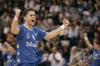 Drago Vukovic jubelt �ber den zweiten Finaleinzug des  VfL in dieser Saison.