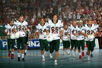 Der aktuelle THW-Kader um Kapit�n Marcus Ahlm im Outfit der "Canes".