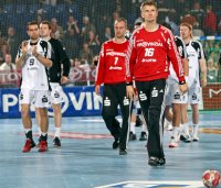 Mit h�ngenden K�pfen verlie�en die Zebras die Platte.