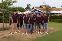 Ein Gro�teil der Mannschaft zeigte sich gut erholt im Golfclub Hohwacht.