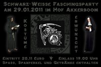 Sonnabend feiert der Fanclub "Schwarz-Wei�" mit allen Fans eine "schwarz-wei�e Faschingsparty".