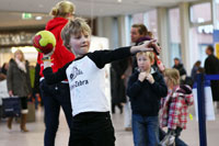 Fr�h �bt sich, was vielleicht einmal ein gro�es Zebra wird.