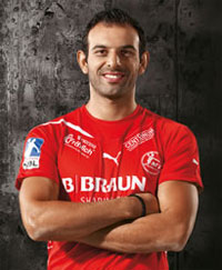 Rechtsau�en Savas Karipidis ist mit 44/10 Treffern bester Torsch�tze der Melsunger bislang.