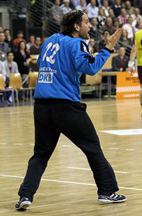 Das Torh�terduell ging an Silvio Heinevetter, der besonders in den Schlussphasen beider Halbzeiten sein Tor verbarrikadierte.