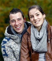 Leben f�r den Handball:  Dominik und Isabell Klein.