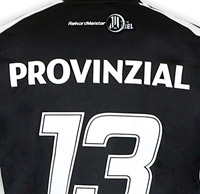 Der "RekordMeister"-Schriftzug auf dem neuen Ausw�rtstrikot.