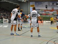 Marcus Ahlm und Christian Zeitz erg�nzten sich in der Abwehr.