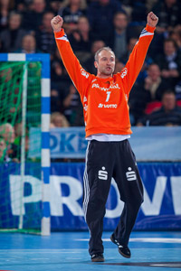 Thierry Omeyer entsch�rfte  fr�h zwei Siebenmeter und zeigte auch sonst viele starke Paraden.