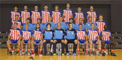 Das Team von Atletico Madrid: Auftaktgegner des THW in der  Gruppenphase der Champions League.