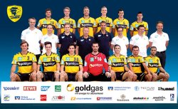 Das Team der Rhein-Neckar L�wen: Gegner des THW in der  DKB Handball-Bundesliga.