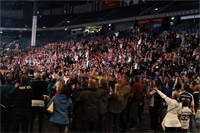 ... und beim Public Viewing in der Sparkassen-Arena.