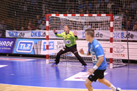 Eisenachs Torh�ter Rene Villadsen machte den THW-Angreifern das Leben schwer.