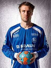 Schwedisches Torwartduo wie beim THW: Per Sandstr�m bildet ein Gespann mit Mikael Appelgren.