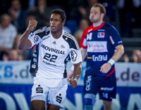 Wael Jallouz ballt nach einem seiner drei Treffer die Faust.