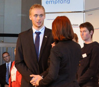 Im Rampenlicht: Rene Toft Hansen  meisterte die Fragerunde souver�n und begeisterte mit viel Humor.