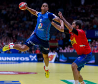 Ex-"Zebra" Daniel Narcisse erzielte f�nf Treffer gegen Weltmeister Spanien.