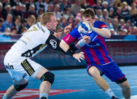 An Rene Toft Hansen und der Kieler 6:0-Deckung gab es nur selten ein Vorbeikommen.