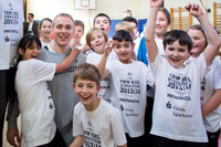 Rene Toft Hansen zu Gast in  der Grundschule Neuwerk in Rendsburg. 