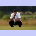 Golfen 2005: Marcus Ahlm visiert den n�chsten Putt an.