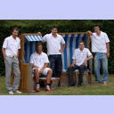 Golfen 2005: Die f�nf Neuzug�nge des THW Kiel: Kavticnik, Linders, Karabatic, Szilagyi und Andersson.