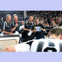 Pittis Abschied: Die med. Abt. mit Dr. Brandecker, Brandenburg, Rother und Mommsen singt ein St�ndchen.