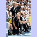 Das Trainer-Duo der Rhein-Neckar-L�wen: Ola Lindgren und Kent-Harry Andersson.