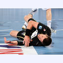 Siahrei Rutenka am Boden.