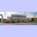 Die Vorderseite der Ostseehalle im Umbau.