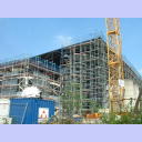 Das linke Dach ist schon fast fertig.