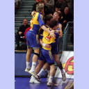 EM 2008: ESP-SWE: Jubel nach dem Siegtreffer von Jonas K�llman.