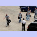 Ankunft an der Halle.