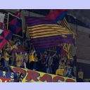 EHF-Pokal-Finale 2002, R�ckspiel: Die Barca-Fans vor dem Anpfiff.