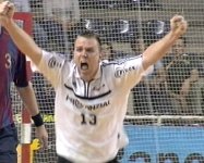 Ritchie Scheffler bejubelt seinen tollen Treffer zum 23:26.