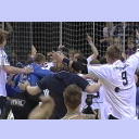 THW wird in Flensburg Meister: Jubel nach dem Abpfiff.